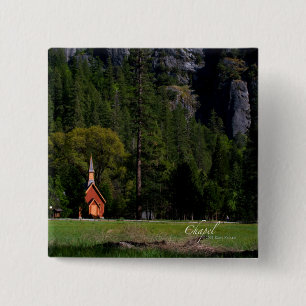 Bóton Quadrado 5.08cm Capela em Yosemite