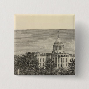 Bóton Quadrado 5.08cm Capitólio estadual, Madison, Wis