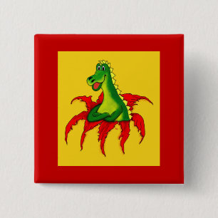 Bóton Quadrado 5.08cm Capo, o pequeno Dragão