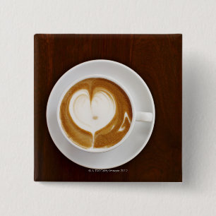 Bóton Quadrado 5.08cm Cappuccino com amor