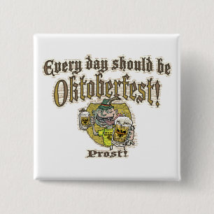 Bóton Quadrado 5.08cm Cara de Cerveja Oktoberfest