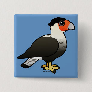 Bóton Quadrado 5.08cm Caracara com crista