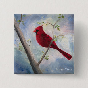 Bóton Quadrado 5.08cm cardinal