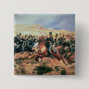 Bóton Quadrado 5.08cm Carga da brigada clara