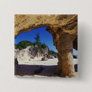 Bóton Quadrado 5.08cm Caribe, Bermudas, Tucker's Town. Natural