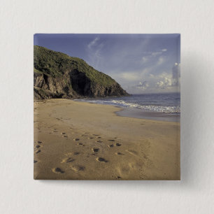 Bóton Quadrado 5.08cm Caribe, St. Kitts. Pegadas no Atlântico