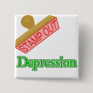 Bóton Quadrado 5.08cm Carimbe para fora a depressão