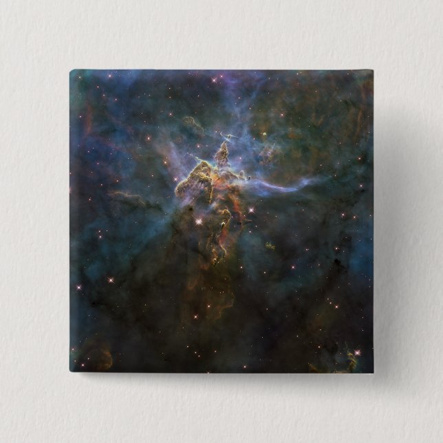 Bóton Quadrado 5.08cm Carina Nebula - Pilares formadores de estrelas (Frente)