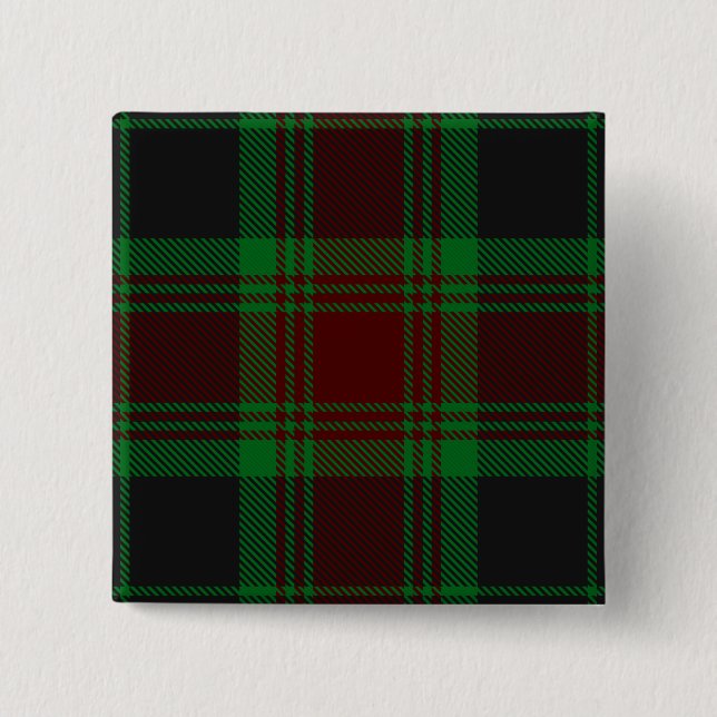 Bóton Quadrado 5.08cm Carlow County Irish Tartan (Frente)