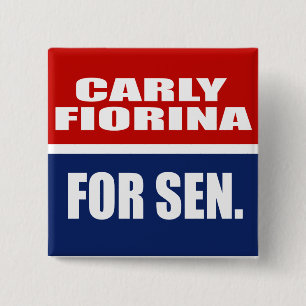 BÓTON QUADRADO 5.08CM CARLY FIORINA PARA SENADO