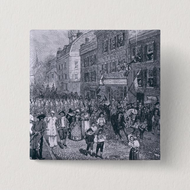 Bóton Quadrado 5.08cm Carnaval em Philadelphfia (Frente)