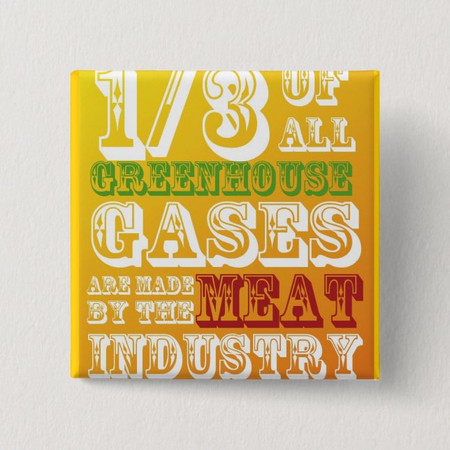 Bóton Quadrado 5.08cm Carne do ataque! (Frente)