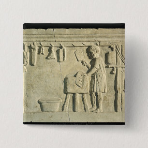 Bóton Quadrado 5.08cm Carniceiro romano, alivio