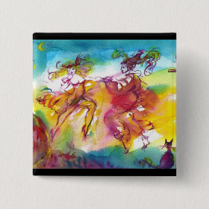 Bóton Quadrado 5.08cm CARNIVAL NIGHT / Mascarada veneziana,Dance Music