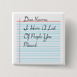 Bóton Quadrado 5.08cm Caro Botão Karma