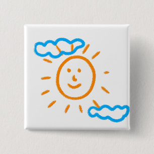 Bóton Quadrado 5.08cm Carregar Crianças de Desenho Transformando Trabalh