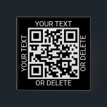 Bóton Quadrado 5.08cm Carregue seu site moderno de código QR ou Faça uma<br><div class="desc">Compartilhe qualquer site ou aplicativo de pagamento com um botão quadrado de código QR digitalizável personalizado. Toda a redação neste modelo é simples de personalizar ou excluir, e a imagem pode ser substituída por seu código QR, logotipo ou foto. As cores e os estilos de fonte também são fáceis de...</div>