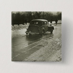 Bóton Quadrado 5.08cm Carro na estrada