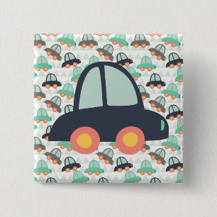 Bóton Quadrado 5.08cm Carros e mais carros