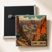Cartaz de Viagem Antigo Grand Canyon Rio Colorado