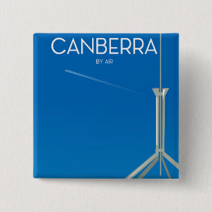 Bóton Quadrado 5.08cm Cartaz de viagem de Canberra Austrália