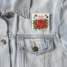Bóton Quadrado 5.08cm Cartões de natal, Festivos