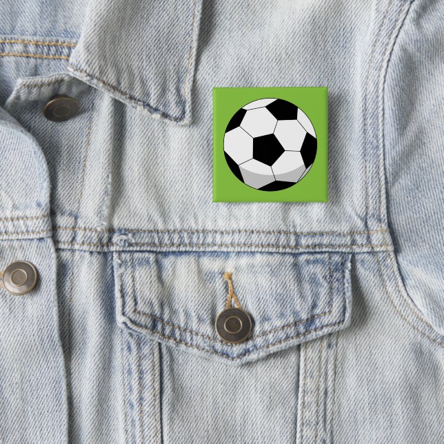 Bóton Quadrado 5.08cm Cartoon Soccer Ball (In Situ)