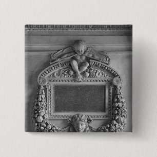 Bóton Quadrado 5.08cm Cartouche da tribuna das cariátides