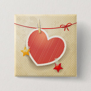 Bóton Quadrado 5.08cm Cartucho de papel