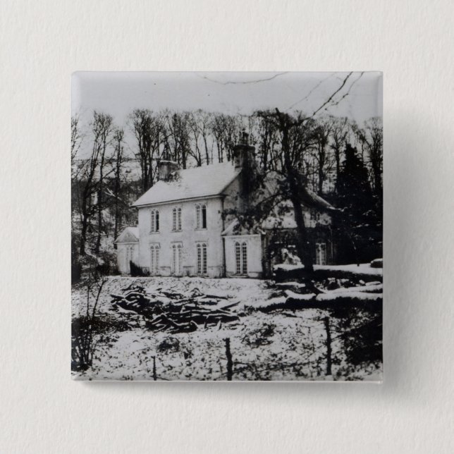 Bóton Quadrado 5.08cm Casa de Asham perto de Beddingham em Sussex do (Frente)