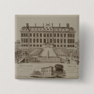 Bóton Quadrado 5.08cm Casa de Montague, agora British Museum, 1813 (engr