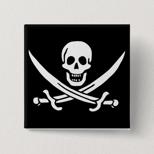 Bóton Quadrado 5.08cm casaco (Frente)