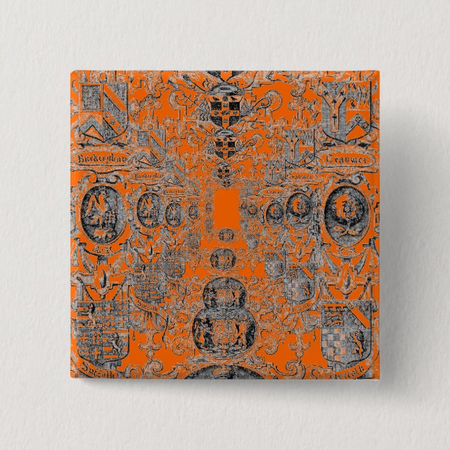 Bóton Quadrado 5.08cm Casaco de armas (Frente)