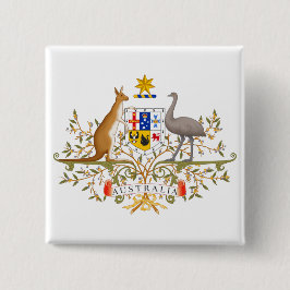 Bóton Quadrado 5.08cm Casaco de Armas da Austrália