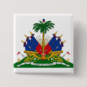 Bóton Quadrado 5.08cm Casaco de Armas do Haiti (Haiti)