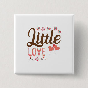 Bóton Quadrado 5.08cm Casal Com Pequeno Amor