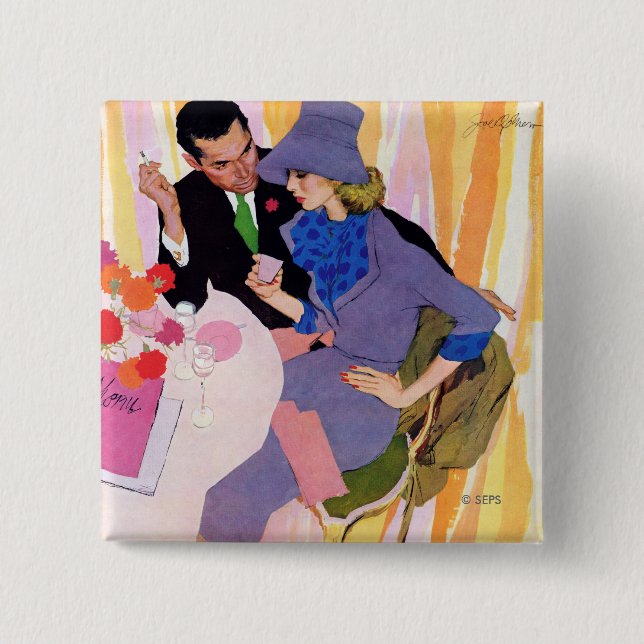 Bóton Quadrado 5.08cm Casamento Não É Para Mim (Frente)