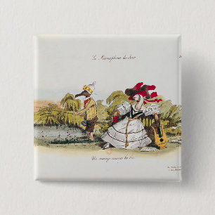 Bóton Quadrado 5.08cm Casamento pelo livro
