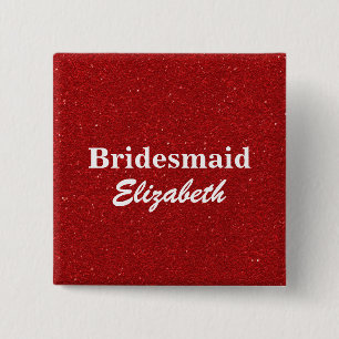 Bóton Quadrado 5.08cm Casamento Personalizado de Bridesmaids Com Largura