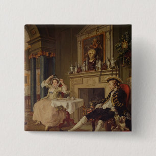Bóton Quadrado 5.08cm Casamento um modo do la: II o Tete um Tete, c.1743