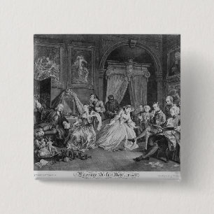 Bóton Quadrado 5.08cm Casamento um modo do la, placa IV, Toilette, 1745