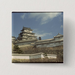 Bóton Quadrado 5.08cm Castelo de Himeji, Kyoto, terminado 1609