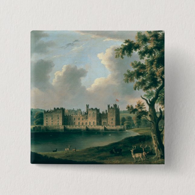 Bóton Quadrado 5.08cm Castelo de Raby (Frente)
