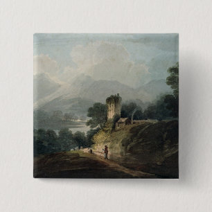 Bóton Quadrado 5.08cm Castelo de Ross, Killarney, Kerry do condado