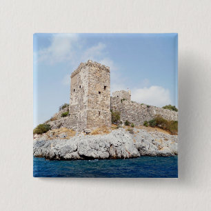 Bóton Quadrado 5.08cm Castelo de Rua. Peter em Bodrum