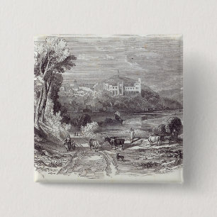 Bóton Quadrado 5.08cm Castelo e cidade de Arundel