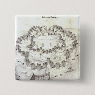 Bóton Quadrado 5.08cm Castelo no Downes, 1539