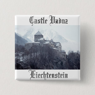 Bóton Quadrado 5.08cm Castelo Vaduz Liechtenstein
