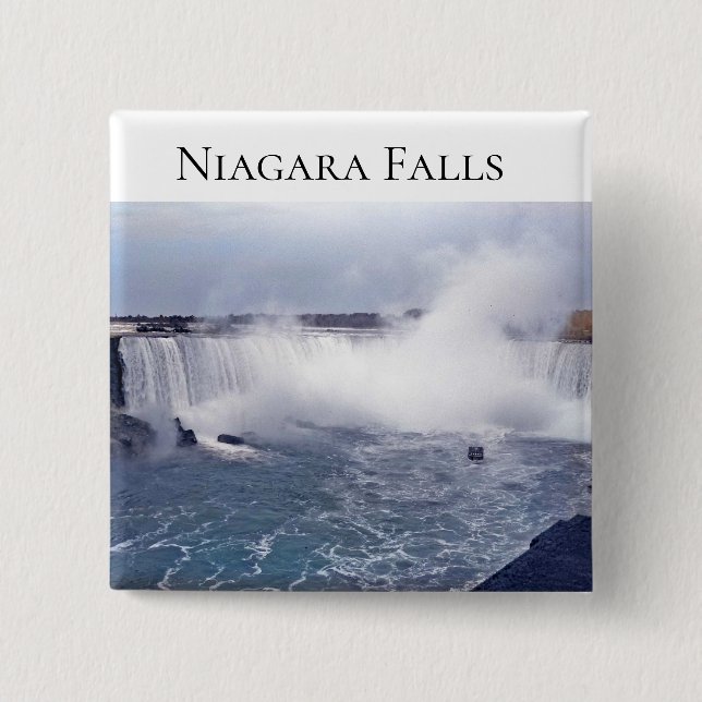 Bóton Quadrado 5.08cm Cataratas em ferradura (Frente)