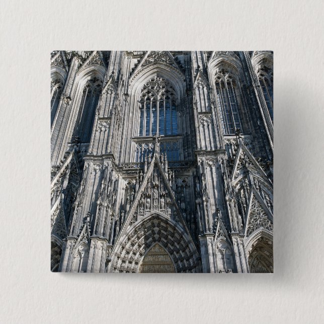 Bóton Quadrado 5.08cm Catedral de Colônia (Frente)